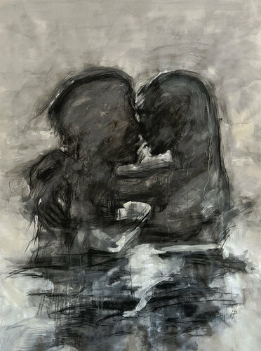 Seaside Lovers by Claudia Barbu, 油畫 for Sale on Singulart