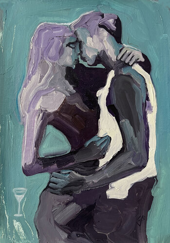 Middle Of The Night van Claudia Barbu, Schilderij te koop op Singulart