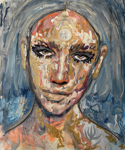 Full Moon by Claudia Barbu, 油畫 for Sale on Singulart