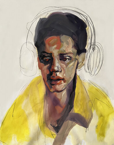 Self-Reflective by Claudia Barbu, Painting for Sale on Singulart