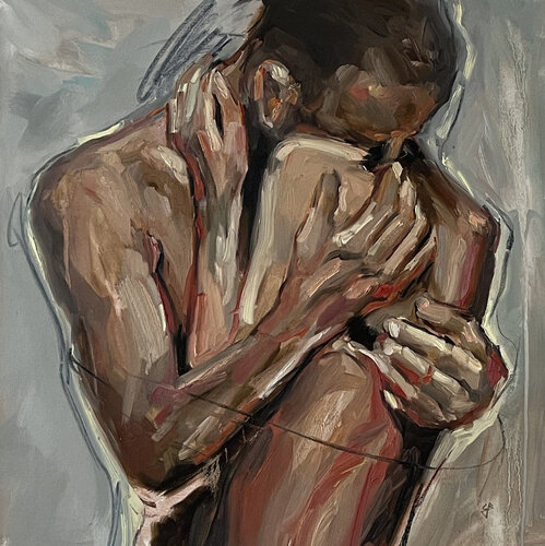 Hug by Claudia Barbu, Painting for Sale on Singulart