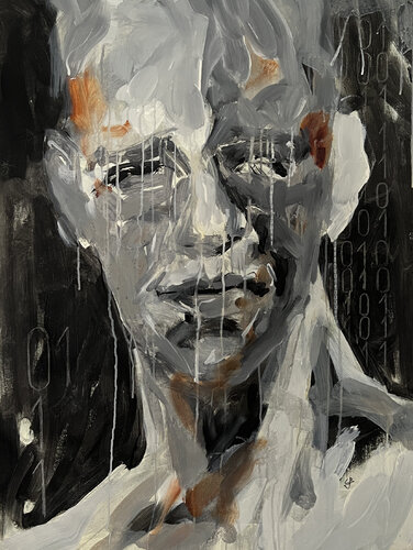 Binary Dreams by Claudia Barbu, 油畫 for Sale on Singulart