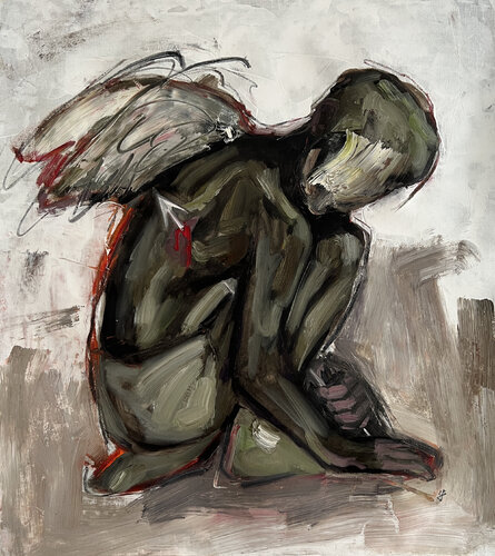 Cupid's Arrows Sometimes Hurt by Claudia Barbu, 油畫 for Sale on Singulart