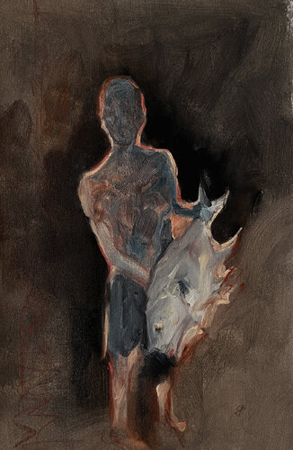 Night Fishing van Claudia Barbu, Schilderij te koop op Singulart