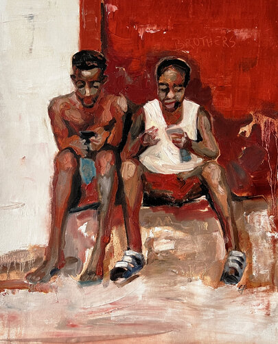 Brothers by Claudia Barbu, 油畫 for Sale on Singulart