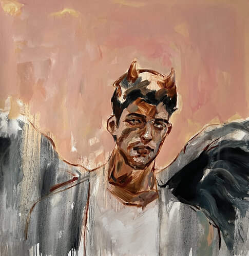 Pink Sky by Claudia Barbu, 油畫 for Sale on Singulart