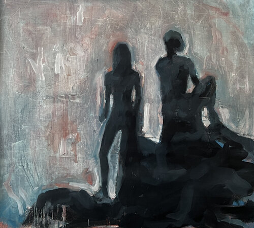 People at the beach von Claudia Barbu, Malerei kaufen auf Singulart