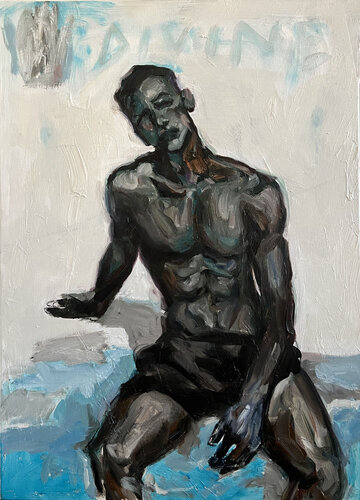 DIVINE blue by Claudia Barbu, Painting for Sale on Singulart