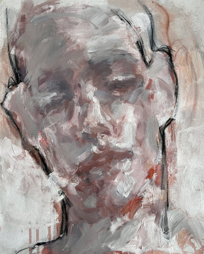 face in clouds de Claudia Barbu, Pintura a la venta en Singulart
