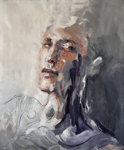 A Touch of Violet di Claudia Barbu, Pittura in vendita su Singulart