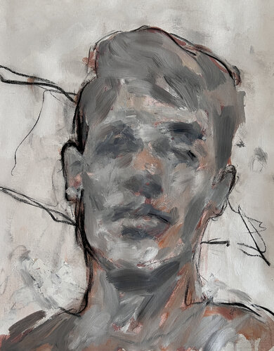 HEAD FULL OF CLOUDS de Claudia Barbu, Pintura a la venta en Singulart
