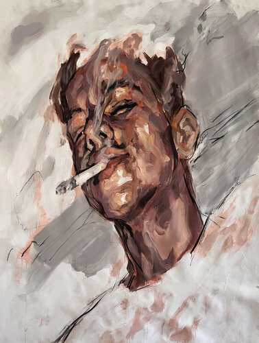 CLOUDS, I'M COVERING THE CITY di Claudia Barbu, Pittura in vendita su Singulart