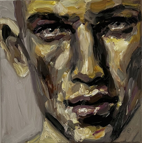 soulful eyes van Claudia Barbu, Schilderij te koop op Singulart