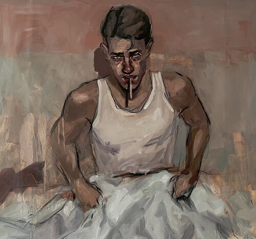 Old school rebel van Claudia Barbu, Schilderij te koop op Singulart