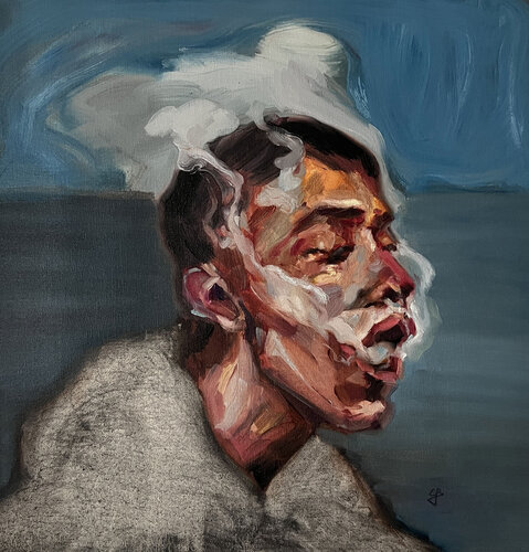 It's cold van Claudia Barbu, Schilderij te koop op Singulart