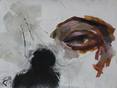 I could start fires with what I feel for you by Claudia Barbu, 종이 for Sale on Singulart