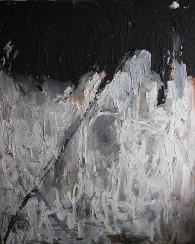 black and white minimal by Claudia Barbu, 油畫 for Sale on Singulart