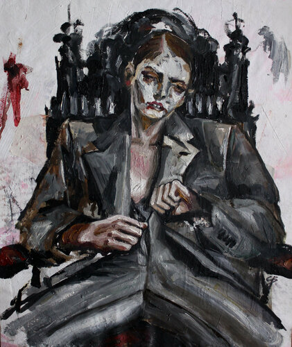 Angel and Demon di Claudia Barbu, Pittura in vendita su Singulart