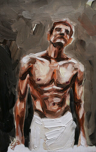 Male study di Claudia Barbu, Pittura in vendita su Singulart