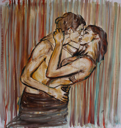 love comes in any color by Claudia Barbu, Painting for Sale on Singulart