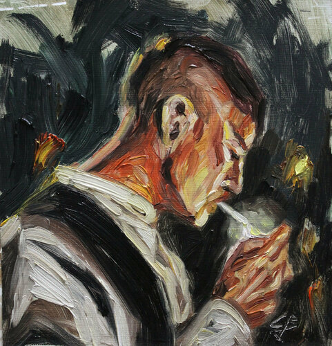 Smoker di Claudia Barbu, Pittura in vendita su Singulart
