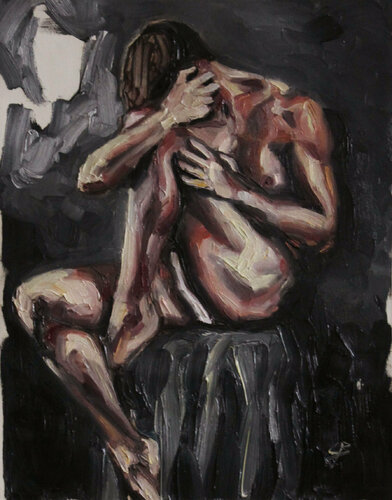 Male Nude par Claudia Barbu, Peinture en vente sur Singulart