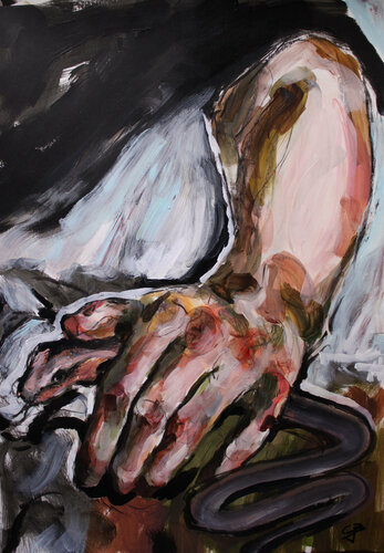 Hand Study di Claudia Barbu, Opera su carta in vendita su Singulart
