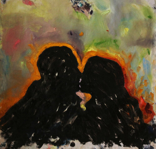 Colorful Kiss di Claudia Barbu, Pittura in vendita su Singulart