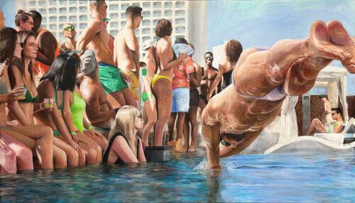 Pool party pooper de Vincent Gautier, Pintura a la venta en Singulart