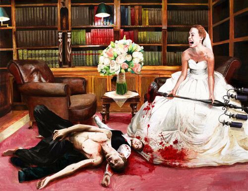 gay blood spattered bride Vincent Gautier