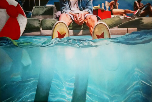 i m so bored i could die van Vincent Gautier, Schilderij te koop op Singulart