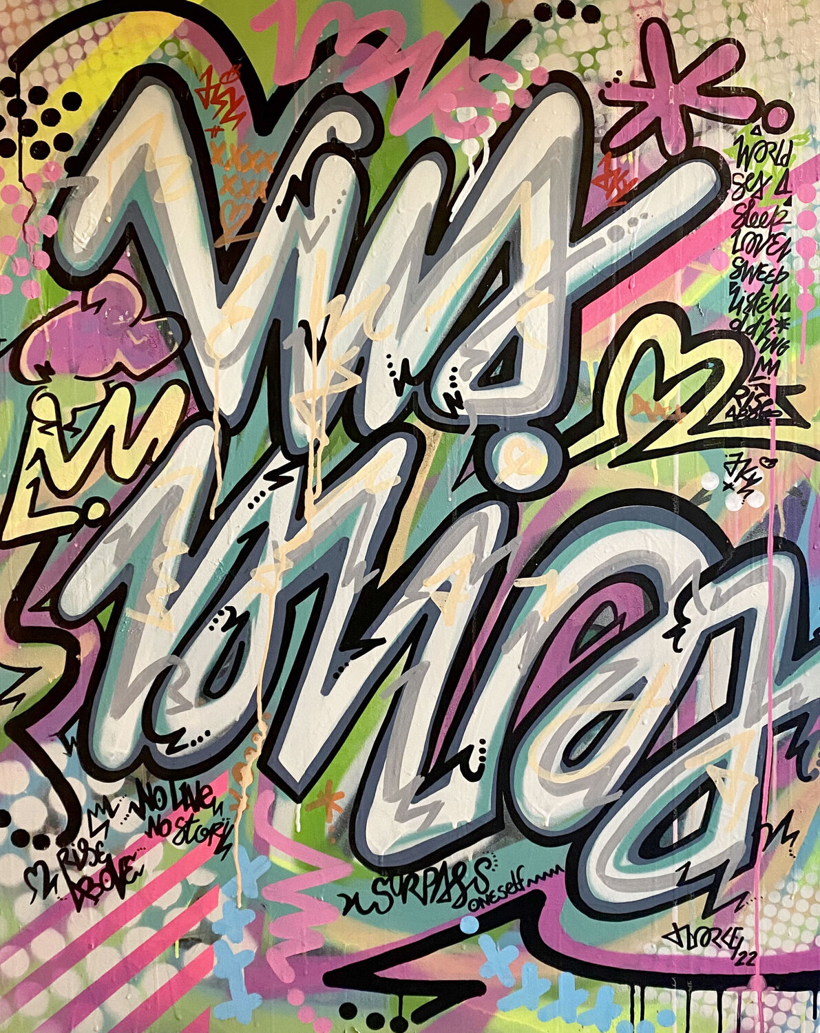 VIVA LA VIDA by Florkey (2022) Painting Acrylic, Graffiti on