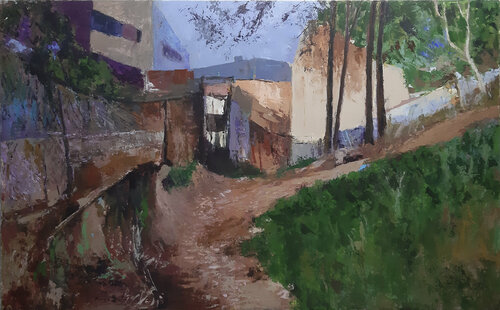 Camino rural en Barcelona par Magi Batet, Peinture en vente sur Singulart