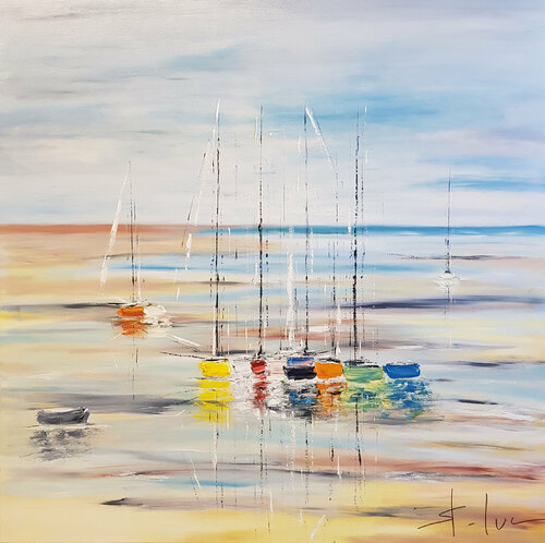 Les Reflets du Silence 3 di MICHEL SAINT-LUC, Pittura in vendita su Singulart