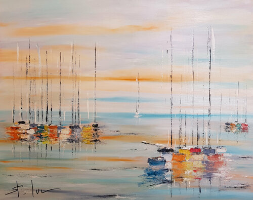 Printemps Orange di MICHEL SAINT-LUC, Pittura in vendita su Singulart