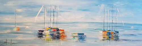 Un Matin Bleu 12 di MICHEL SAINT-LUC, Pittura in vendita su Singulart