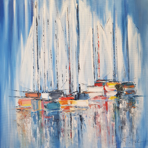Symphonie de Voiles 2 di MICHEL SAINT-LUC, Pittura in vendita su Singulart