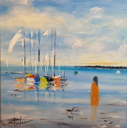 Scène du Soir 5 di MICHEL SAINT-LUC, Pittura in vendita su Singulart