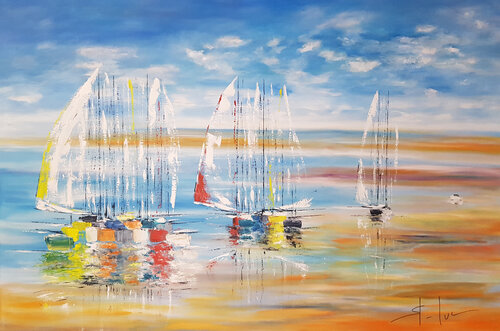 Les Rives de l'Eté di MICHEL SAINT-LUC, Pittura in vendita su Singulart