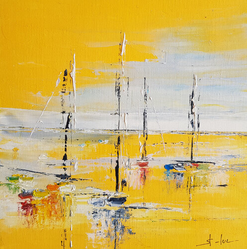 Lumière Jaune 6 di MICHEL SAINT-LUC, Pittura in vendita su Singulart