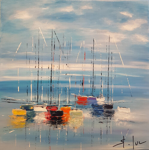 Eaux Calmes 12 di MICHEL SAINT-LUC, Pittura in vendita su Singulart