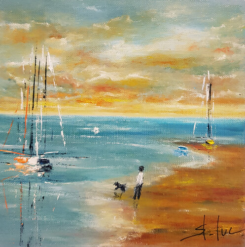 Scène du Soir 6 di MICHEL SAINT-LUC, Pittura in vendita su Singulart