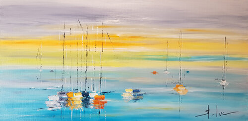 Les Couleurs du Temps 6 by MICHEL SAINT-LUC, 油畫 for Sale on Singulart