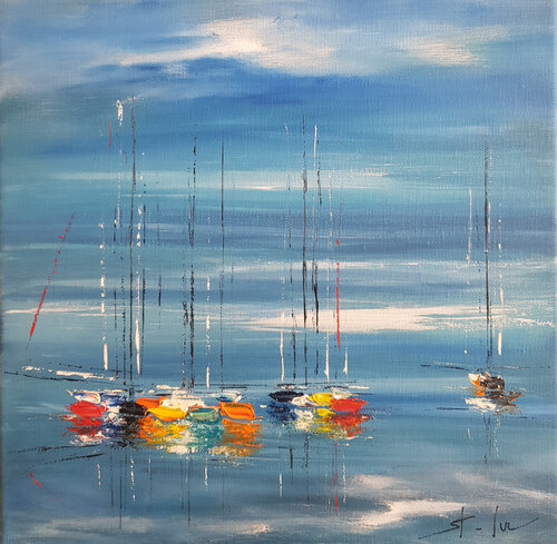 Rêve Bleu 4 di MICHEL SAINT-LUC, Pittura in vendita su Singulart