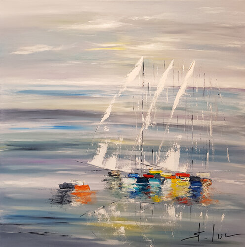 Douce Evasion 3 von MICHEL SAINT-LUC, Malerei kaufen auf Singulart