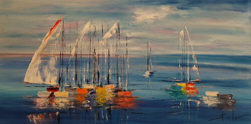 Un Matin Rose 4 by MICHEL SAINT-LUC, 회화 for Sale on Singulart