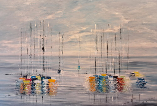 Symphonie de Nuages by MICHEL SAINT-LUC, 회화 for Sale on Singulart