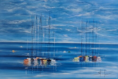 Symphonie de Nuages 2 di MICHEL SAINT-LUC, Pittura in vendita su Singulart