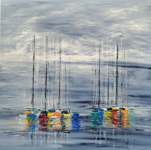 Brumes du Soir by MICHEL SAINT-LUC, 油畫 for Sale on Singulart