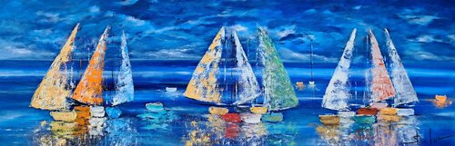 Les Ombres de la Nuit 4 by MICHEL SAINT-LUC, 회화 for Sale on Singulart